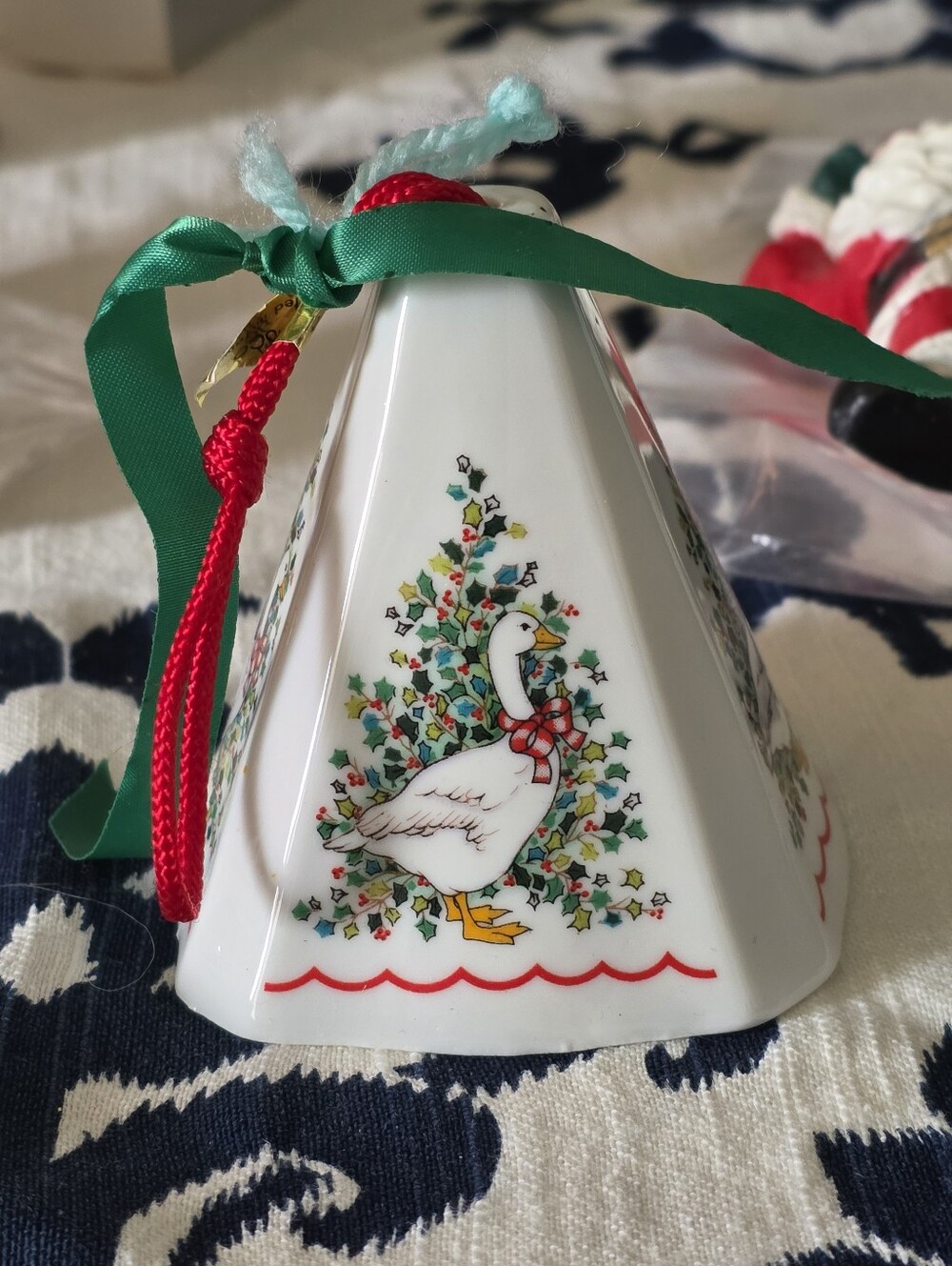 vintage Jasco porcelain pyramid potpourri pomander Christmas ornament